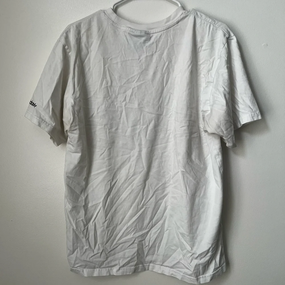 Adidas White Summer Trefoil Shirt with Colorful Logo